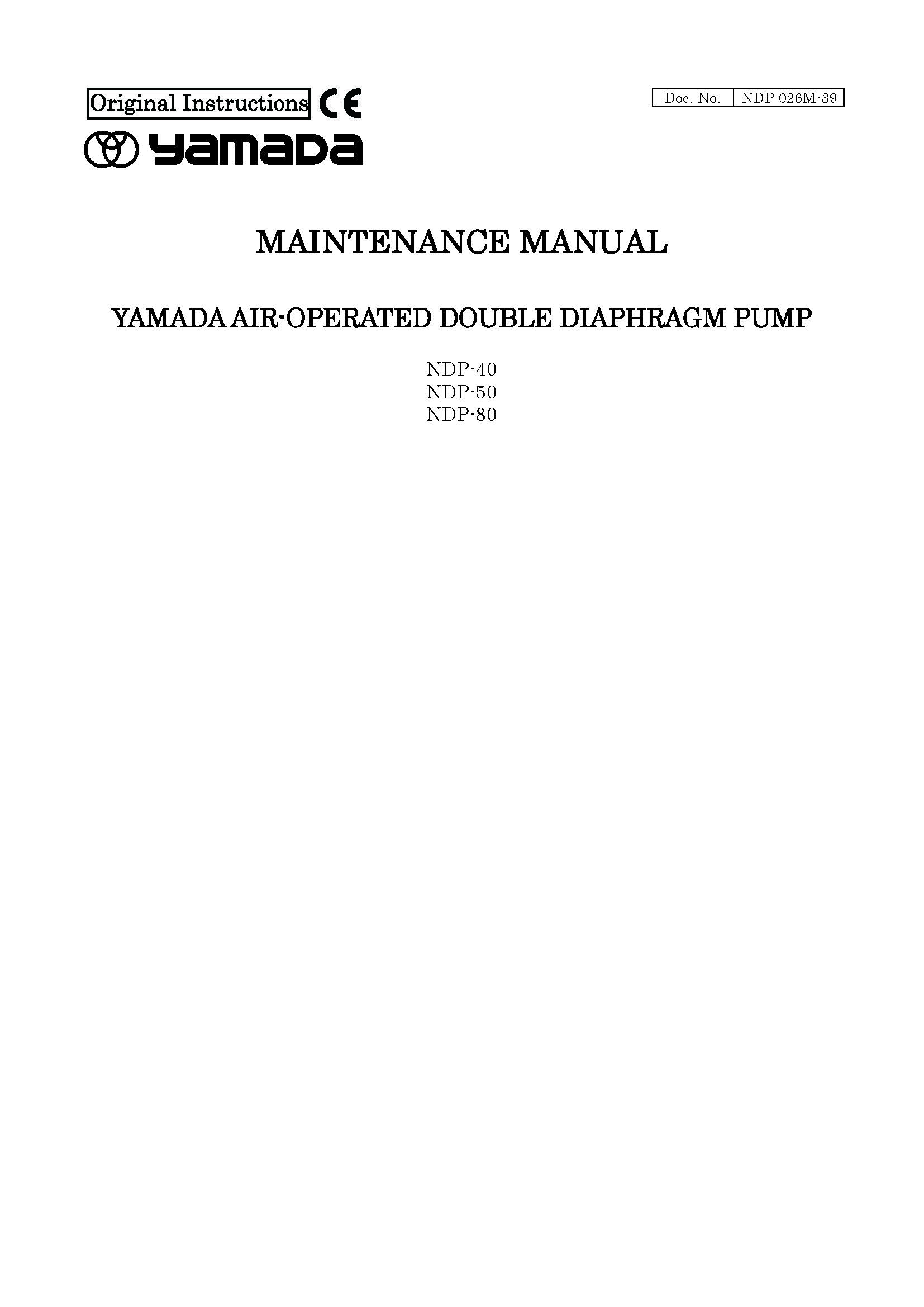 Maintenance Manual 40/50/80
